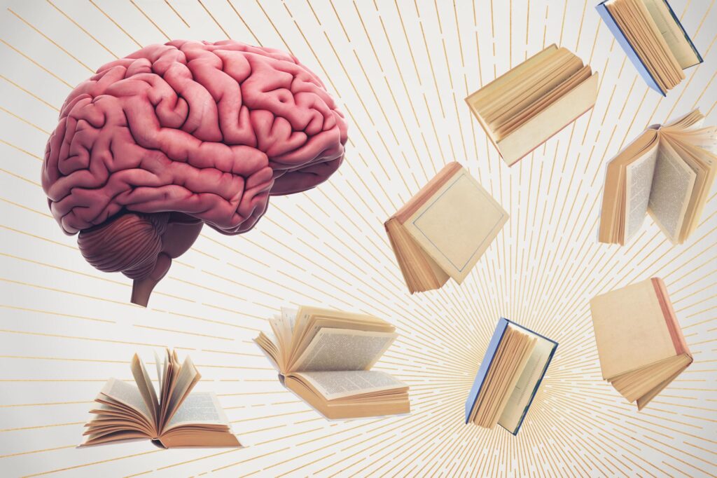 book and brain art